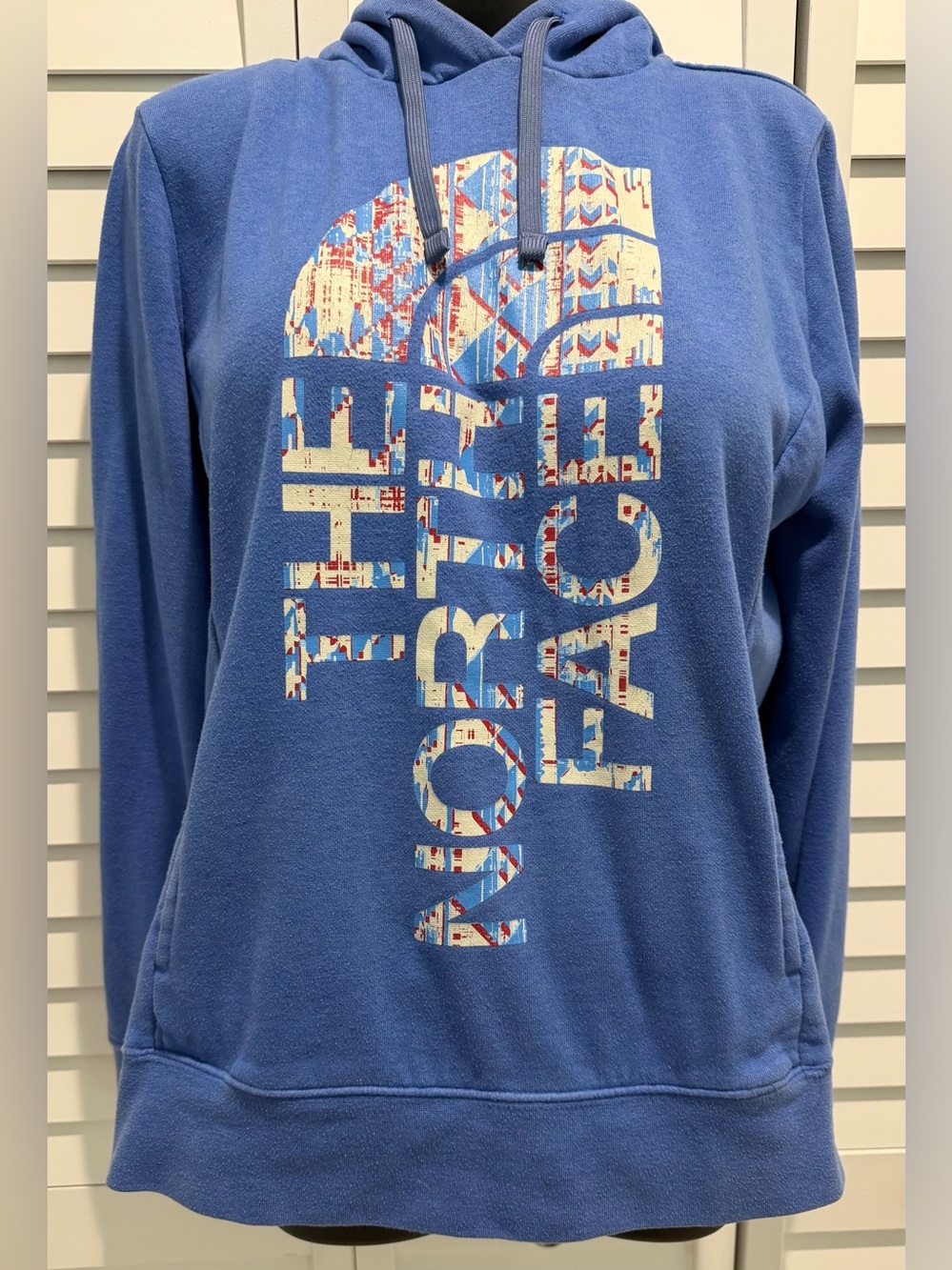 The North Face Blue Tribal Pattern Hoodie